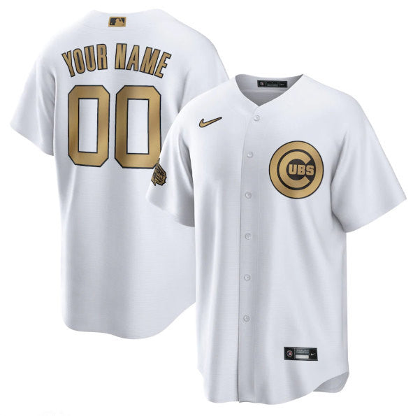 Custom Chicago Cubs white All-Star jersey