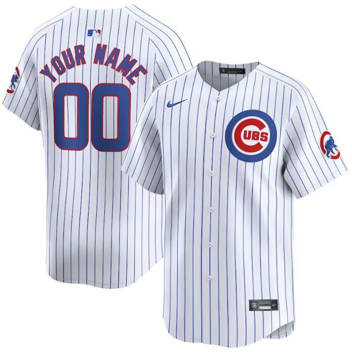 Custom Chicago Cubs white Limited jersey