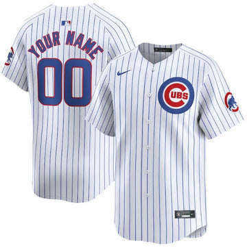 Custom Chicago Cubs white Limited jersey