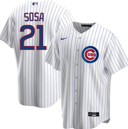 Blank Sammy Sosa Chicago Cubs white jersey