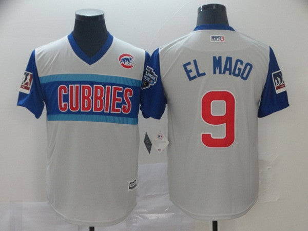 Blank Javier Baez El Mago Majestic Chicago Cubs gray Replica jersey