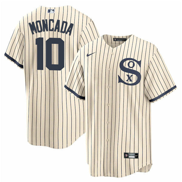 Yoan Moncada Chicago White Sox cream jersey