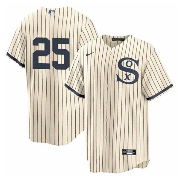 Andrew Vaughn Chicago White Sox cream jersey