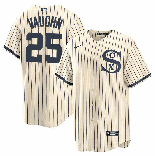 Andrew Vaughn Chicago White Sox cream jersey