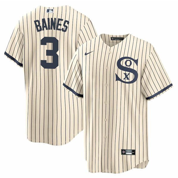 Harold Baines Chicago White Sox cream jersey