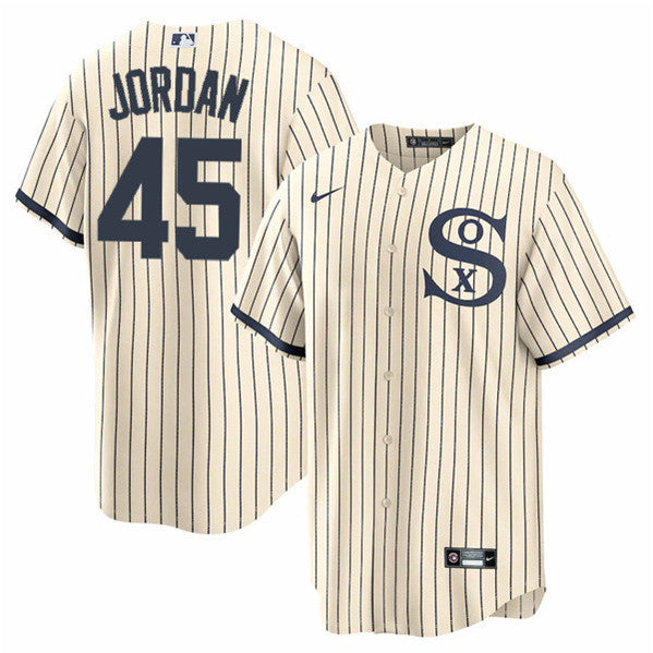 Michael Jordan Chicago White Sox cream jersey
