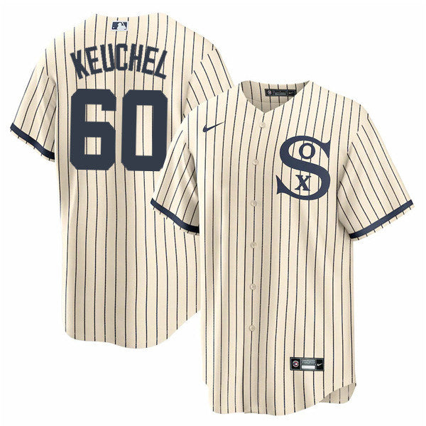 Dallas Keuchel Chicago White Sox cream jersey