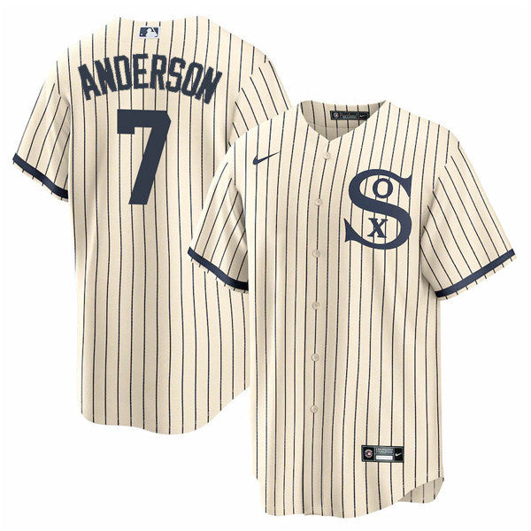Tim Anderson Chicago White Sox cream jersey