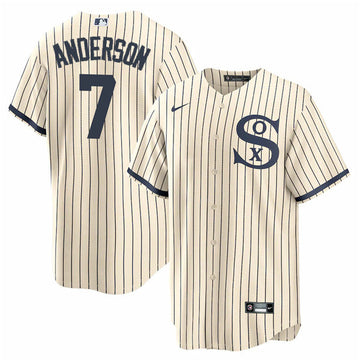 Tim Anderson Chicago White Sox cream jersey