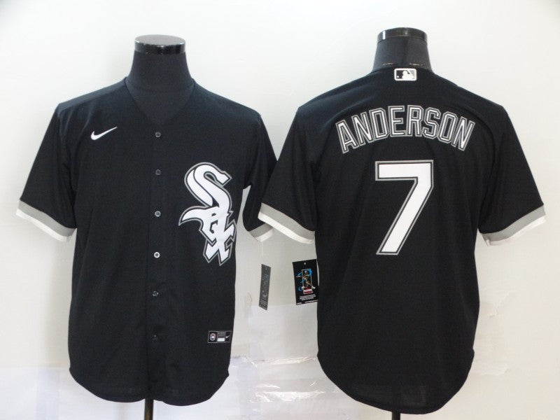 Blank Tim Anderson Chicago White Sox black jersey