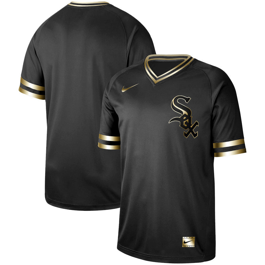 Blank Black Chicago White Sox gold jersey