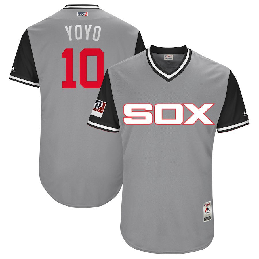 Yoan Moncada Yoyo Majestic Chicago White Sox gray jersey