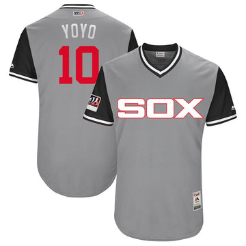 Yoan Moncada Yoyo Majestic Chicago White Sox gray jersey