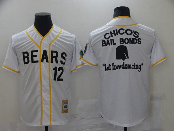 Bad News Bears Chico's Bail Bonds white jersey