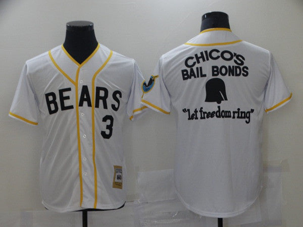 Bad News Bears Chico's Bail Bonds white jersey