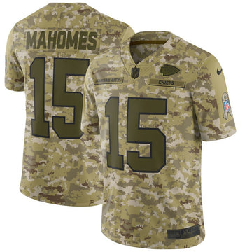 Patrick Mahomes Kansas City Chiefs camo Salute To Service jersey