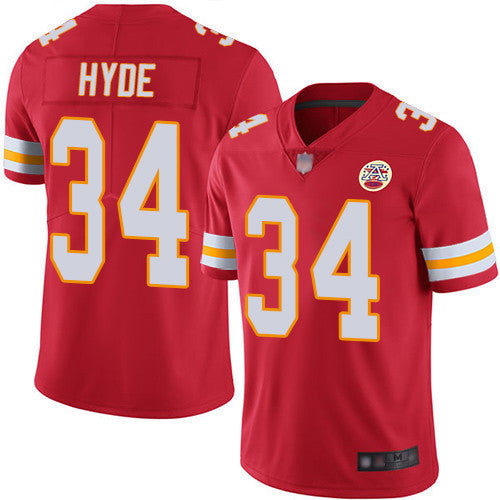 Carlos Hyde Kansas City Chiefs red Vapor jersey