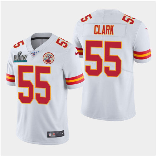 Frank Clark Kansas City Chiefs white Vapor jersey