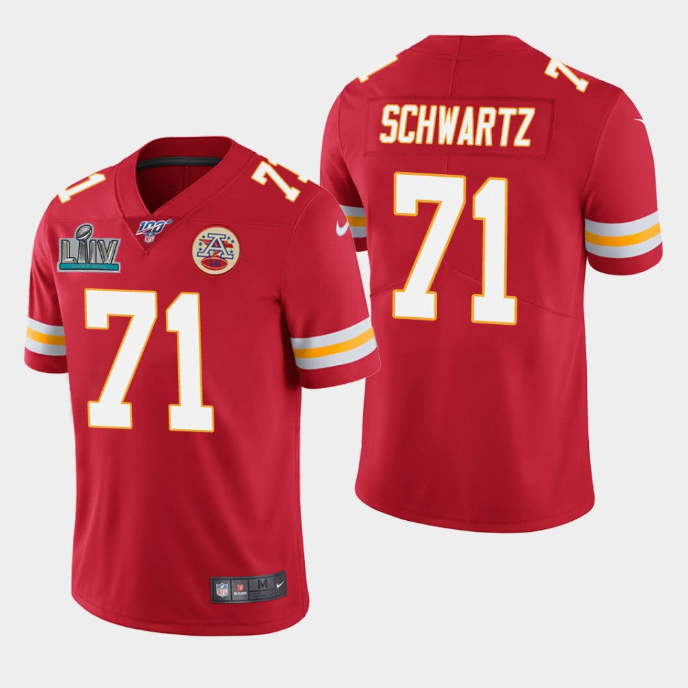 Mitchell Schwartz Kansas City Chiefs red Vapor jersey