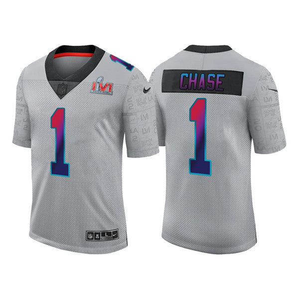 Ja'Marr Chase Cincinnati Bengals gray Limited jersey