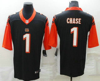 JaMarr Chase Cincinnati Bengals black Vapor jersey