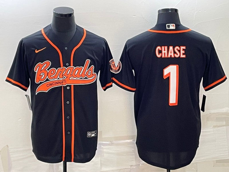 Ja'Marr Chase Cincinnati Bengals black jersey