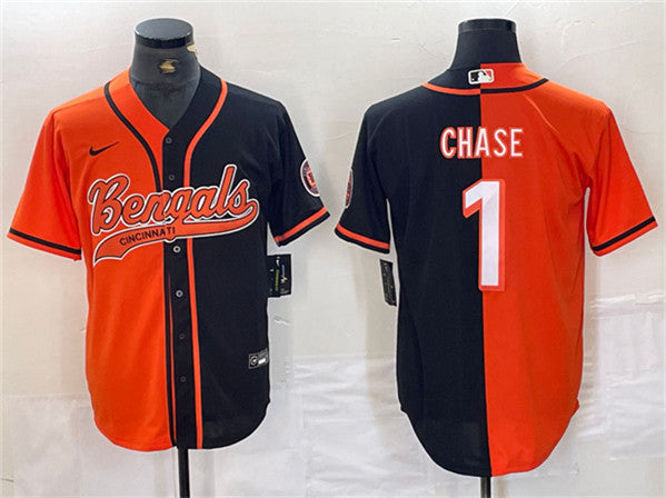 Ja'Marr Chase Cincinnati Bengals black Split jersey