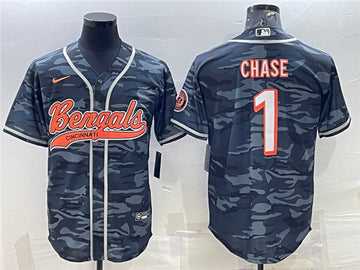 Ja'Marr Chase Cincinnati Bengals gray Camo jersey