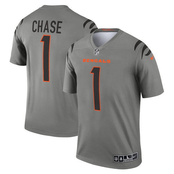 Ja'Marr Chase Cincinnati Bengals gray jersey