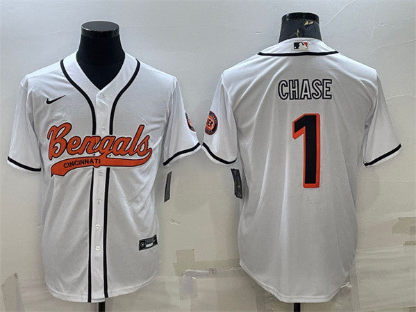 Ja'Marr Chase Cincinnati Bengals white jersey