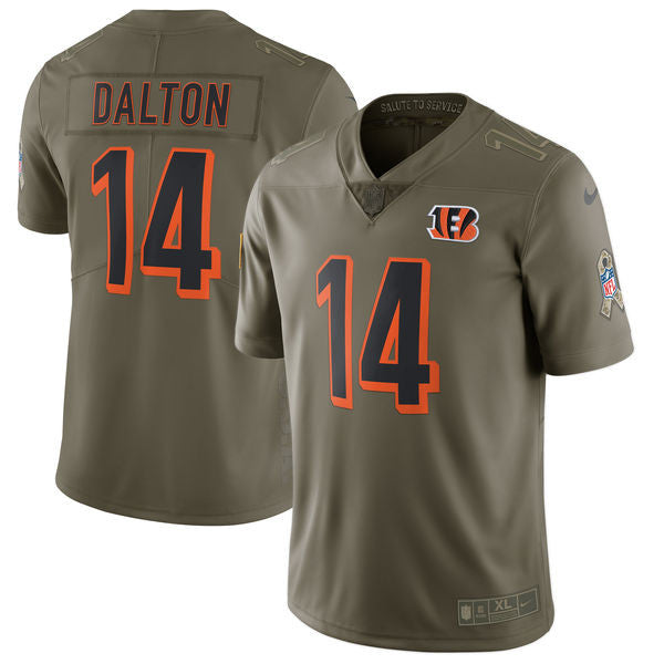 Andy Dalton Cincinnati Bengals olive Salute To Service jersey