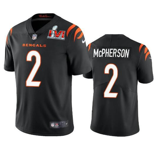 Evan McPherson Cincinnati Bengals black Vapor jersey