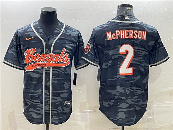 Evan McPherson Cincinnati Bengals gray Camo jersey