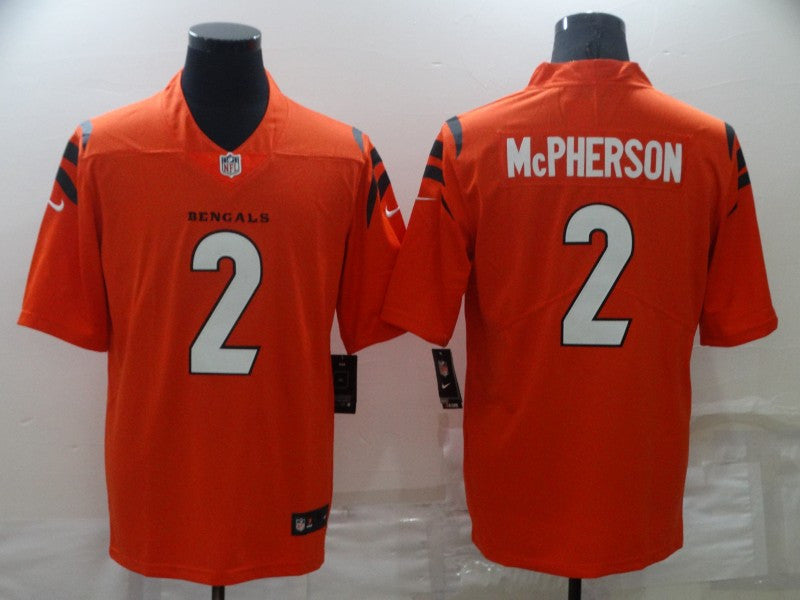 Evan McPherson New Cincinnati Bengals orange Vapor jersey
