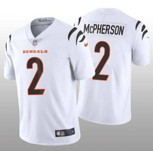 Evan McPherson Cincinnati Bengals white Vapor jersey
