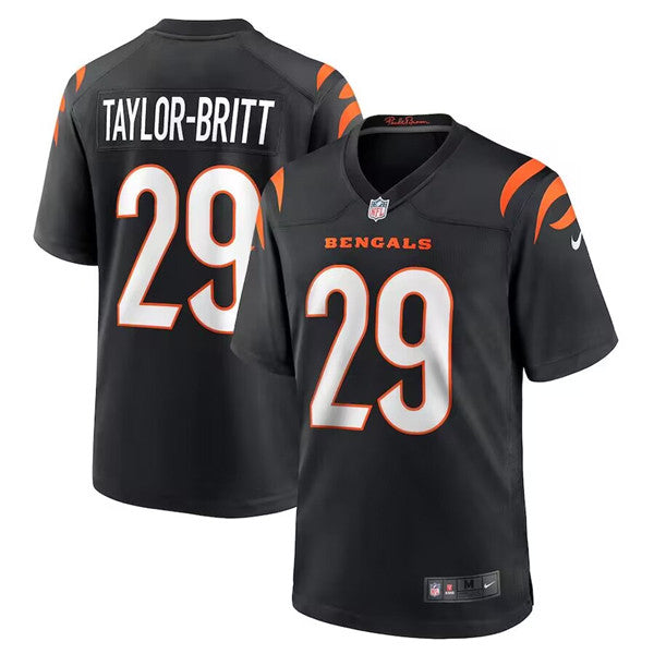 Cam Taylor-Britt Cincinnati Bengals black Game jersey