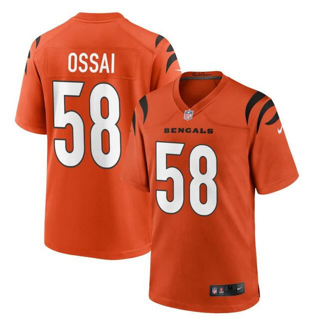 Joseph Ossai Cincinnati Bengals orange Game jersey