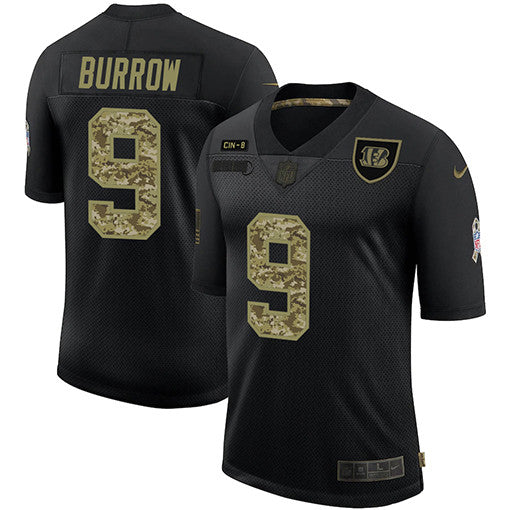 Joe Burrow Cincinnati Bengals black Salute To Service jersey