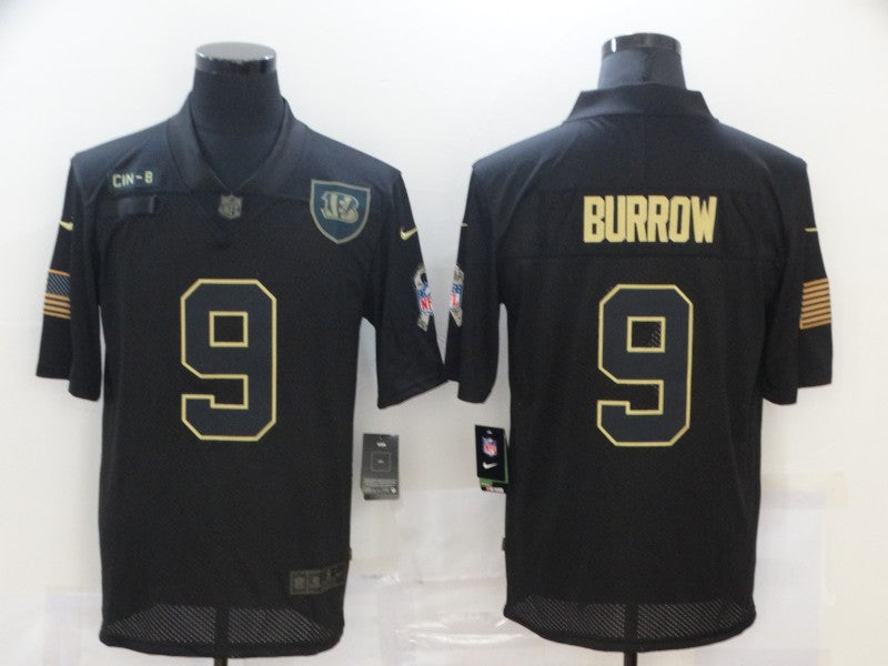 Joe Burrow Cincinnati Bengals black Salute To Service jersey