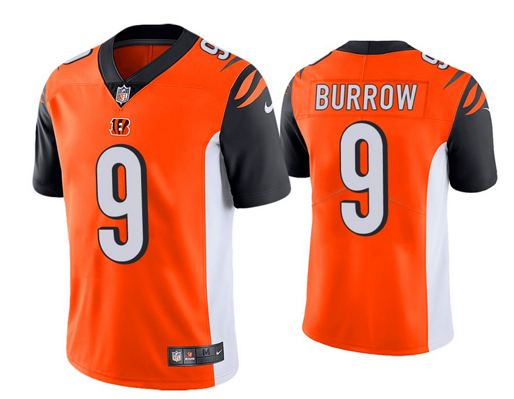 Joe Burrow Cincinnati Bengals orange Vapor jersey