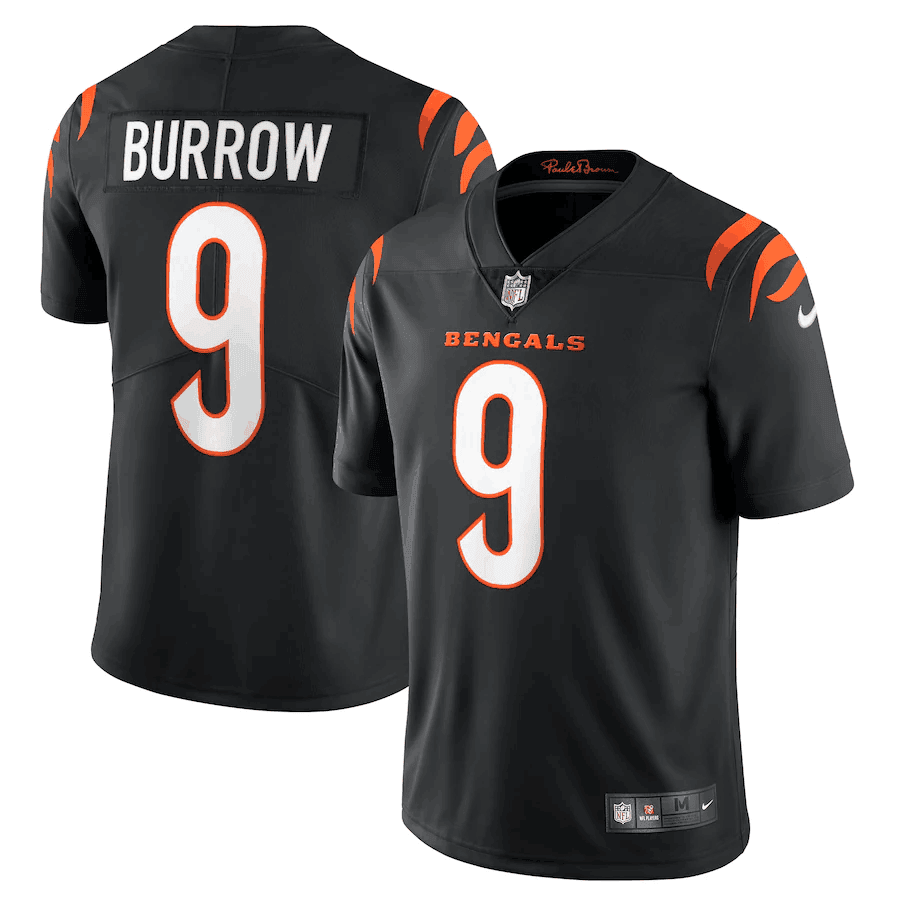 Joe Burrow Cincinnati Bengals black Vapor jersey