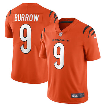Joe Burrow Cincinnati Bengals orange Vapor jersey