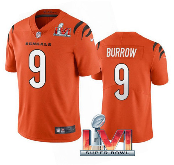 Joe Burrow Cincinnati Bengals orange Vapor jersey