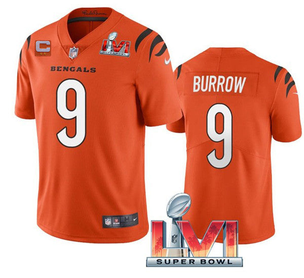 Joe Burrow Cincinnati Bengals orange Vapor jersey