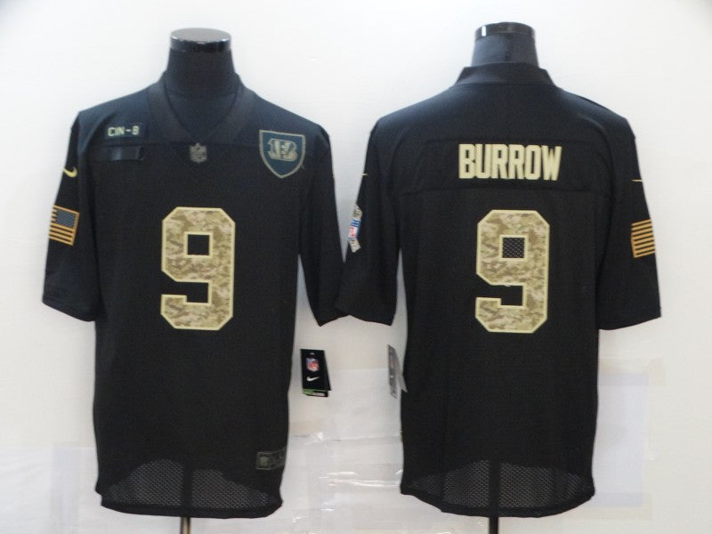 Joe Burrow Cincinnati Bengals black Salute To Service jersey