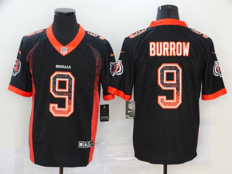 Joe Burrow Cincinnati Bengals black Color Rush jersey