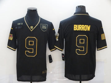 Joe Burrow Cincinnati Bengals black Salute To Service jersey