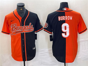 Joe Burrow Cincinnati Bengals black Split jersey