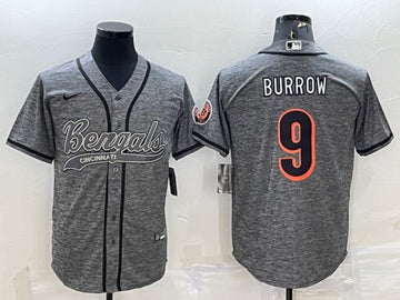 Joe Burrow Cincinnati Bengals gray jersey