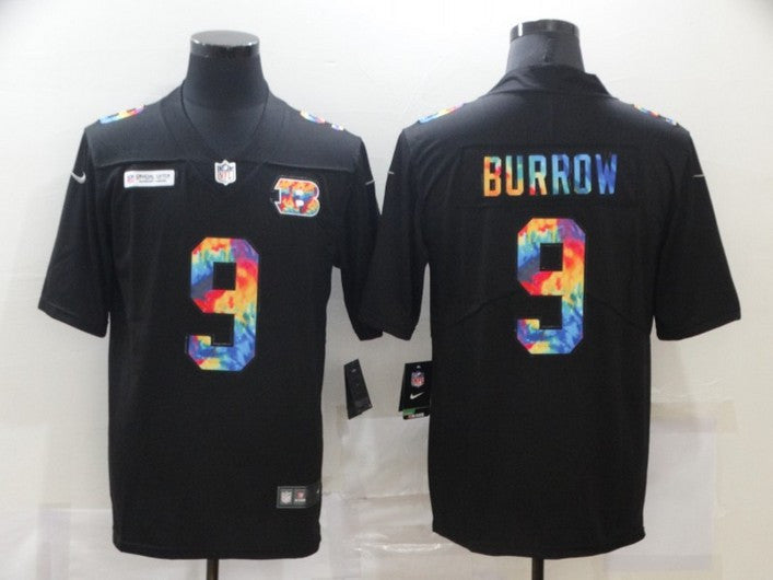 Joe Burrow Multi-Color Cincinnati Bengals black Vapor jersey